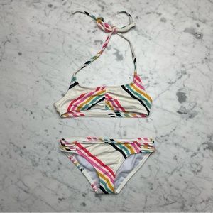 Striped Girls Two-Piece Bikini Swimsuit Bathing Suit